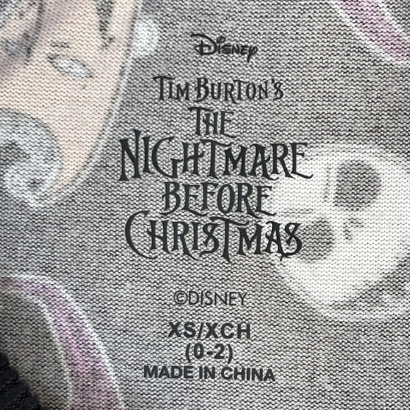 The Nightmare Before Christmas Sleep Shirt Womens XS‎ Jack Skellington Sally - Picture 5 of 11